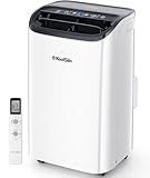 14,000 BTU Portable Air Conditioner Cools Up to 700 Sq.Ft, Auto-Evaporation Low Noise Portable AC Unit with Remote Control Fits for Large Room, Office, Garage,Cold White