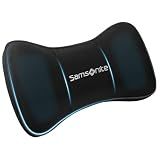 SAMSONITE Car Neck Pillow – Memory Foam Car Seat Headrest Cushion, Ergonomic Neck Support for Driving, Comfortable Head Rest for Long Trips, Travel Pillow for Cars & Office Chairs, Black