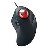PORLEI Wired Trackball Mouse for Large Hands, Ergonomic Design Reduces Wrist & Muscle Strain, Precision Tracking with Easy Index Finger Control, Compatible with PC, Laptop, Windows, Mac, Red