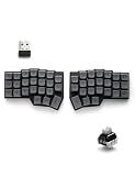 YIVU 40% Corne Wireless Split Keyboard, QMK/VIALProgrammable, Columnar-Staggered Ergonomic Layout, Hot Swappable Standard Profile MX Linear Switches, PBT Keycaps