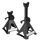 Donext Jack Stands 3 Ton (6,500 lb) Capacity Steel, 1 Pair Black Lifting Stand Adjustable Jack Stands