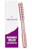 YOUTHLUX Radiance Roller – Germanium Stone Facial Massage Tool/Wand Face Roller for Lifting, Sculpting, De-Puffing, Glow Boost, Energizing & Cooling Effect (Rose Gold)
