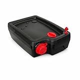 SELDIL 10 Quart Automotive Drain Pan Container, Low-Profile Oil Change Catch Basin with Pour Spout, 2 Side Handles, Black, HT-10QT for Garage