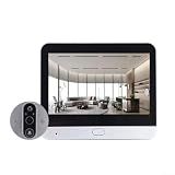 1080P HD Peephole Camera with 4.3in Display and PIR Motion Detection, 2-Way Audio Wireless Door Viewer for Smart Home Security, Compatible with WLAN, Silver