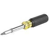 Klein Tools 32500MAG Magnetic Multi-Bit Screwdriver / Nut Driver, 11-in-1 Multi Tool with 8 Bits, 3 Nut Driver Sizes, Cushion Grip Handle