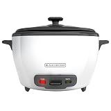 BLACK+DECKER 6-Cup Rice Cooker with Steaming Basket