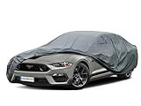 GUNHYI 16 Layers Car Cover Waterproof All Weather, Heavy Duty Full Exterior Cover Universal Fit Coupe Ford Mustang/Shelby, Chevrolet Camaro/Corvette, Kia Optima, Audi A4/A5, BMW 5 Series 525i etc.
