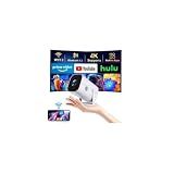 YGSKK Mini Projector with Wifi and Bluetooth, Built-in Apps,Movie Projector
