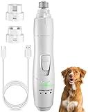 Dog Nail Grinder with LED Light – Quiet 2-Speed Pet Nail Trimmer for Small & Medium Dogs and Cats – Low Vibration Professional Nail File for Painless Claw Grooming