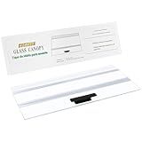CUCZUUS 19.33x9.65in Clear Tempered Glass Canopy,Aquarium Fish Tank Hoods FITS for Most 10 Gallon Fish Tanks (Aqueon)
