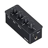 Fosi Audio SK01 Headphone Amplifier Equalizer Preamp with Bass Midrange Treble Tone Control and Loudness Compensation Portable Class A Analog Amp for Electric Guitar Instrument with 3.5mm 6.35mm Jacks