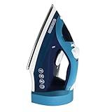 BLACK+DECKER Steam Iron for Clothes with Retractable Cord, Vertical Steaming, Anti-Drip Design, Spray Mist and Auto Clean Button, 1200W