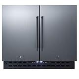 Summit FFRF36 36" Side by Side Refrigerator-Freezer in Stainless Steel
