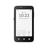 mudita Kompakt Minimalist Dumb Phone with E Ink® Display – Unlocked Cell Phone for Focus, Privacy & Distraction-Free Living, Long Battery Life, Bluetooth, Easy to Use - Charcoal Black