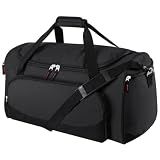 Uarition Gym Bag for Men & Women - 50L Large Duffle Bag for Travel, Black