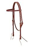 Weaver Leather Latigo Leather Browband Headstall,Burgundy