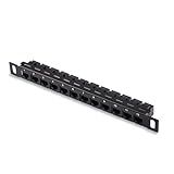 GeeekPi 12 Port Patch Panel, 10inch 0.5U CAT6 Network Patch Panel for DeskPi RackMate T1/T0/T2/T1 Plus/T0 Plus/TL1 and 10 Inch Server Rack/Network Cabinet