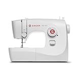 SINGER M1150 Portable Sewing Machine White – Accessories Included | 16 Stitches, Top Drop-in Bobbin, 4-Step Buttonhole, Free Arm, LED Light | Ideal Sewing Machine for Home Projects