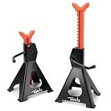 TONDA Jack Stands 3 Ton, Extra Tall Heavy Duty, Black, 1 Pair