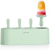 WYOK Popsicle Molds 4-Cavity Silicone Ice Pop Mold (Green, IcyClassic Pops)