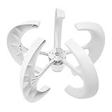 5-Blade Wind Turbine Generator, 600W 24V Wind Turbine Generator Kit with Controller & Flange Plate Vertical Axis Wind Turbine for Home Boat Marine Monitoring Street Lighting