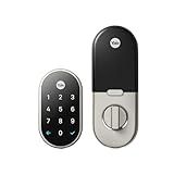Google Nest x Yale Lock - Tamper-Proof Smart Lock for Keyless Entry - Keypad Deadbolt Lock for Front Door - Satin Nickel