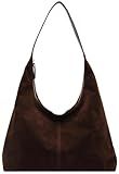 Women’s Trendy Suede Tote Bag Shoulder Bags For Women Fall Underarm Bag Winter Hobo Bag Work Purses Suede Travel Handbag