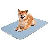 Summer Dog Cooling Mat Washable Ice Silk Self Cool Pad for Small Dogs and Cats, 27x22in Pet Sleeping Pad for Crate, Bed, Indoor & Outdoor Floor, Car Seats