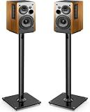 PERLESMITH Universal Floor Speaker Stands for Surround Sound up to 22LB, 27.56 Inch Bookshelf Speaker Stand for Klipsch, Polk, Yamaha & Other Large Satellite, Bookshelf Speakers, Studio Monitors,2P