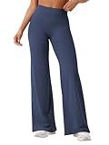 YEOREO Workout Leggings Womens No Front Seam Straight Leggings 31.5" High Waist Buttery Eddiy Gym Yoga Pants Navy Blue S