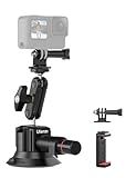 Ulanzi SC-01 Heavy-Duty Suction Cup Mount for Camera/Phone/Accessory (3"), Pump-actived Vacuum Suction Cup Mount, Magic Arm Phone Holder Action Cam Adapter Car Boats Windshield Window Mount