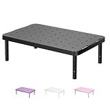 WALI Computer Monitor Stand for Desk, Adjustable Laptop Riser, Desk Monitor Stand Underneath Storage for Office, School Supplies (PTT001-B), 1 Pack, Black