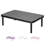 WALI Computer Monitor Stand for Desk, Adjustable Laptop Riser, Desk Monitor Stand Underneath Storage for Office, School Supplies (PTT001-B), 1 Pack, Black