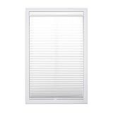 DEZ FURNISHINGS Cordless 1" Light Filtering Pleated Shade, Fabric, 70"W x 64"H, White