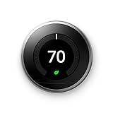 Nest Learning Smart Thermostat 3rd Generation Home/Office Wifi, Black - T3016US