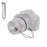 Foto&Tech Camera Lens Cap Leash with Elastic String, Compatible with Universal DSLR SLR Evil Mirrorless Cameras Video (1 Piece)