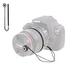 Foto&Tech Camera Lens Cap Leash with Elastic String, Compatible with Universal DSLR SLR Evil Mirrorless Cameras Video (1 Piece)