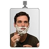 LUNCHIS Shower Mirror Fogless for Shaving Men Fog Free Anti Fog Bathroom No Fog Proof Anti-Fog Hanging Shatterproof Non Fogging RV (9” x 7”)