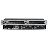 MIZISNR Graphic Equalizer 15-Band Stereo EQ for Home Audio, Dual Channel Professional Silver DJ Equalizer, Noise Reduction 1U Rack Mount (EQ-215S)