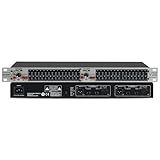 MIZISNR Graphic Equalizer 15-Band Stereo EQ for Home Audio, Dual Channel Professional Silver DJ Equalizer, Noise Reduction 1U Rack Mount (EQ-215S)
