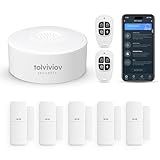 WiFi Door Alarm System, Wireless DIY Smart Home Security System, with Phone APP Alert, 8 Pieces-Kit (Alarm Siren, Door Window Sensor, Remote), Compatible with Alexa, for House, Apartment by tolviviov