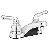 Pacific Bay Lynden Bathroom Sink Faucet - Metallic Plating Over Lightweight ABS Plastic (Chrome)