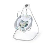 Ingenuity SimpleComfort Lightweight Compact 6-Speed Multi-Direction Baby Swing, Vibrations & Nature Sounds, 0-9 Months 6-20 lbs (Everston)