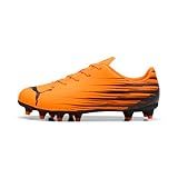 Puma Unisex-Child ATTACANTO Firm, Artificial Ground Soccer Cleats, Heat Fire-Black AH25, Big Kid 1
