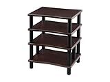 Monolith 4 Tier Audio Stand XL - Open Air Design, Each Shelf Supports up to 75 Lbs, Perfect Way to Organize AV Components, Espresso