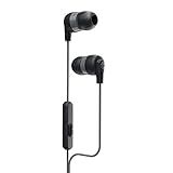 Skullcandy Ink’d+ Wired Earbuds with 3.5mm Plug, Noise Isolating Fit, Built-in Microphone Call and Track Control, Ear Gel Sizes Included for Custom Fit, Convenient for Travel - Black