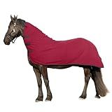 RESISTANCE Fleece Contour Horse Cooler — Anti-Sweat Moisture Wicking, 3 Quick-Grip Neck Closures, Tail Cord, Durable Hemmed Edges, Acrylic Soft Fleece, Post-Exercise Cool Down
