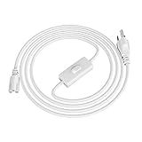 SHOPLED 5FT Plug Power Cord T5 T8 LED Tube Power Wire Cable with On/Off Switch 3 Prong Plug­ for LED Shop Lights