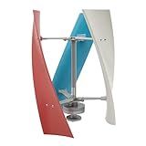 RocoReny 400W Wind Turbine, 12V Vertical Axis Wind Turbine Generator with 3 Blades and Permanent Magnet Generator for Boats, Terrace, Marine, Motor Home, Chalet (400W,3 Blades)