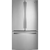 GE GNE27JYMFS 36" French Door Refrigerator with 27 cu. ft. Total Capacity Energy Star LED Lighting Internal Water Dispenser Spill-Proof Shelves in Fingerprint Resistant Stainless Steel